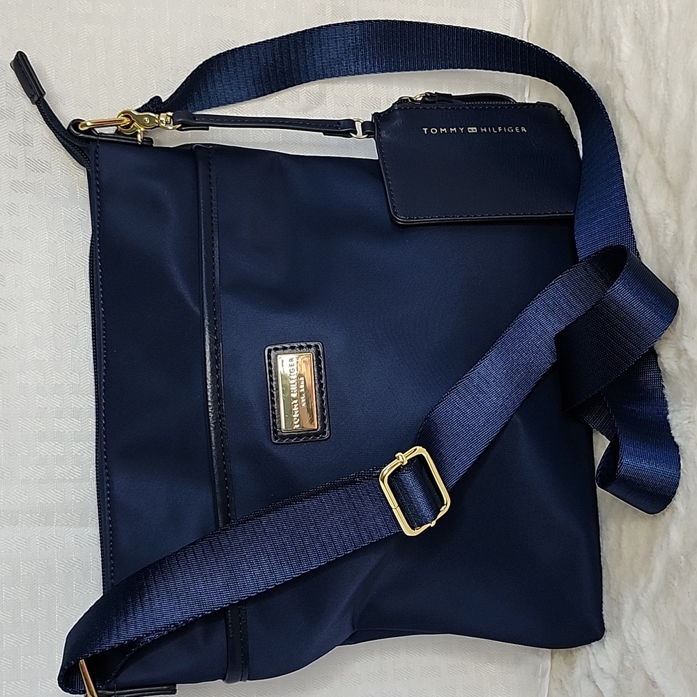 Tommy Hilfiger Navy Crossbody with Gold Hardware